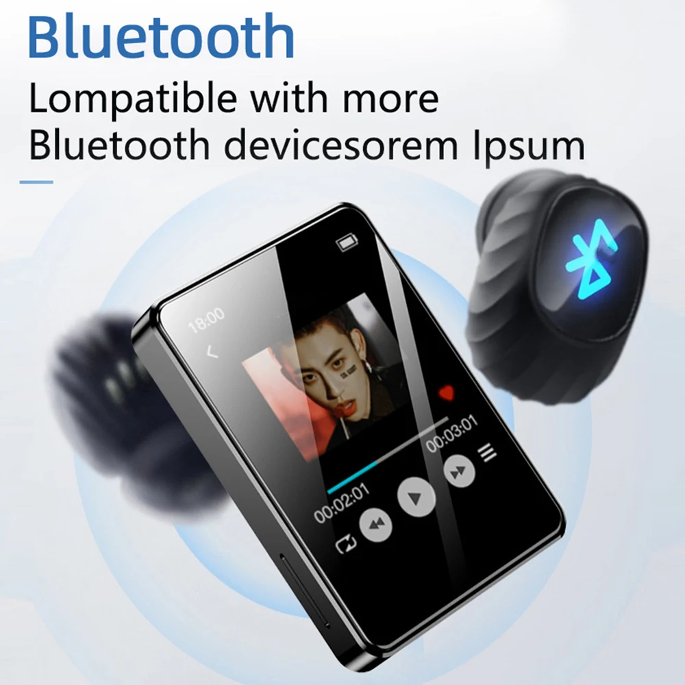Фото Bluetooth-совместимый mp4-плеер, Сенсорный Музыкальный плеер Walkman для чтения электронных книг, Built-in динамик с электронными книгами/FM-радио/запись №4