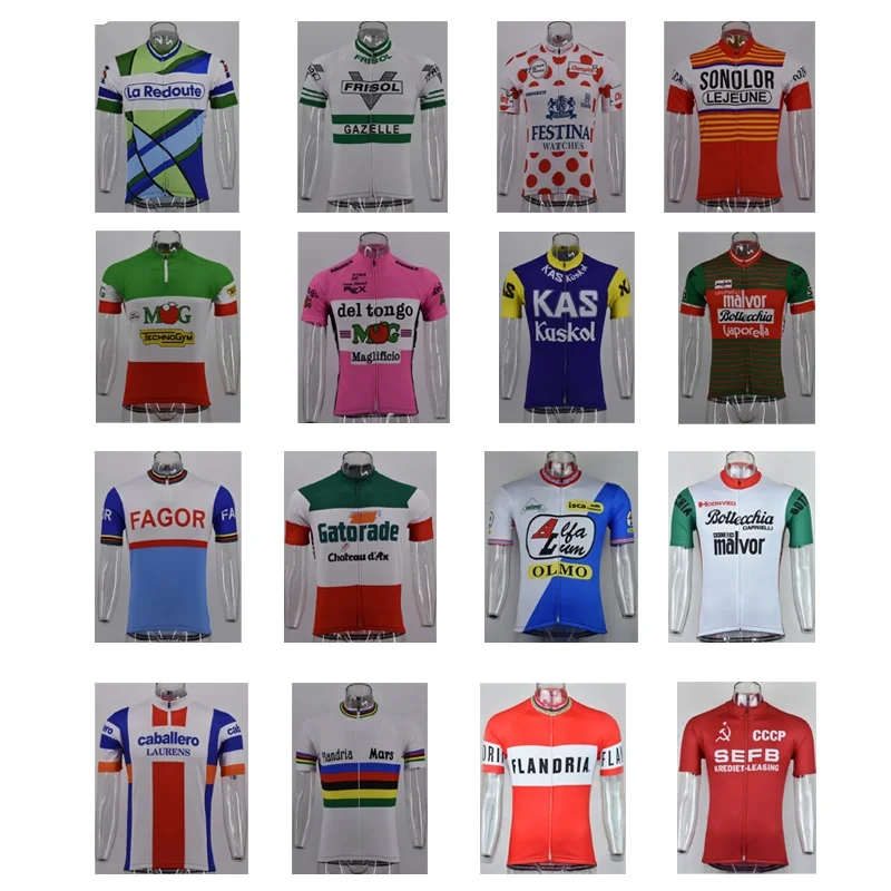 

Несколько стилей выбор мужской классический ретро Велоспорт Джерси Топы с коротким рукавом велосипедная одежда сухая защита от пота-051
