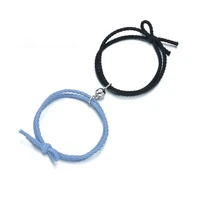 2610pcs magnetic bracelet steel pendant couple for lover friendship bracelets adjustable elastic braid rope magnet jewelry
