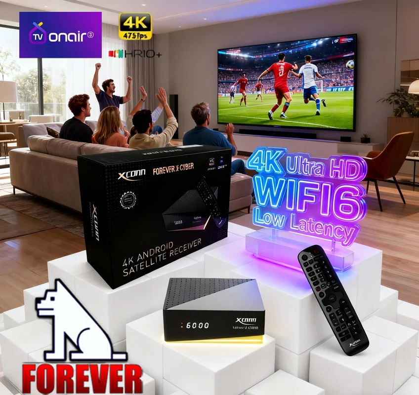 Фото XCONN FOREVER X-CYBER 4K ТВbox/iptv subscrimen онлайн (Android 9 DVB-S2X/S2/S, Ku/C Band Multi-Interface Expansion Full Protocol) №2
