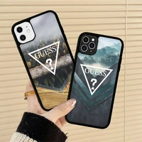 luxury guess forest geometry wood nature phone case silicone pctpu case for iphone 11 12 13 pro max 8 7 6 plus x se xr fundas
