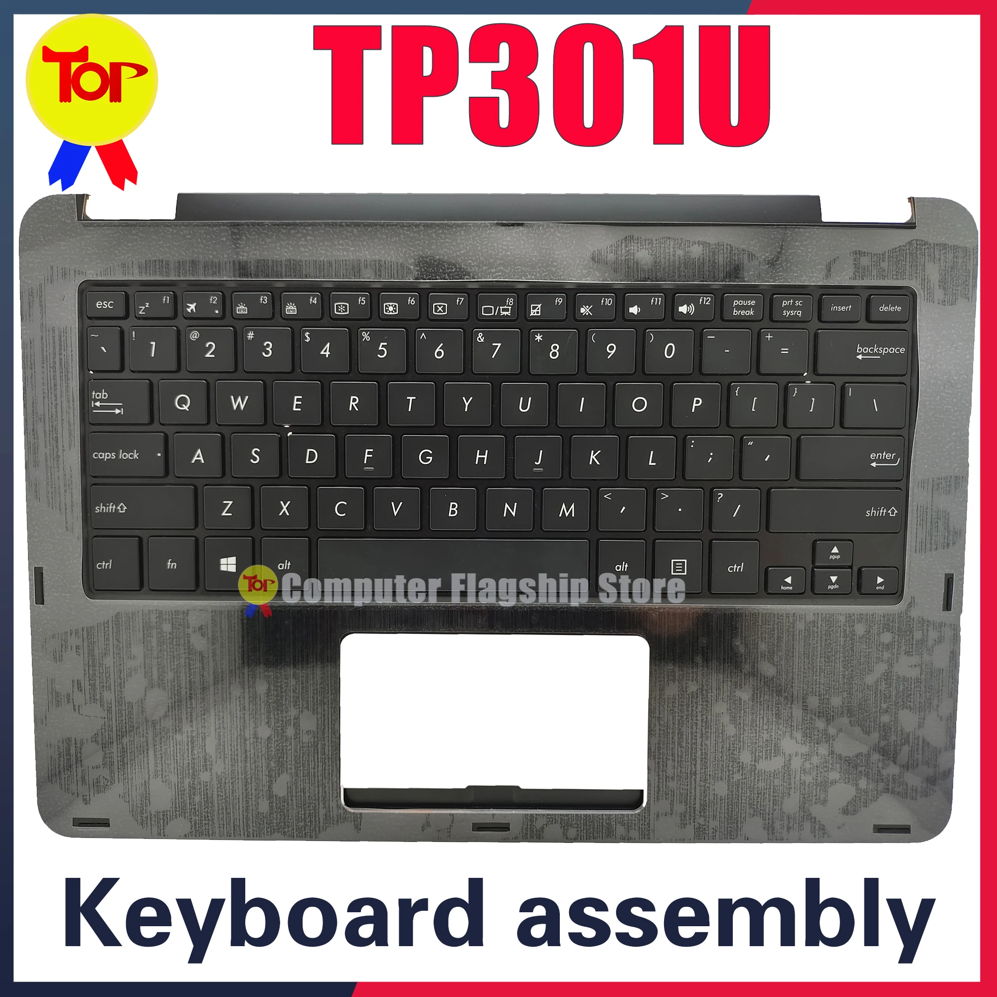 

KEFU TP301UA For ASUS Laptop Keyboard TP301UJ TP301U Q303UA Q304UA Q302U Original Keyboard Palmrest C Shell Assembly