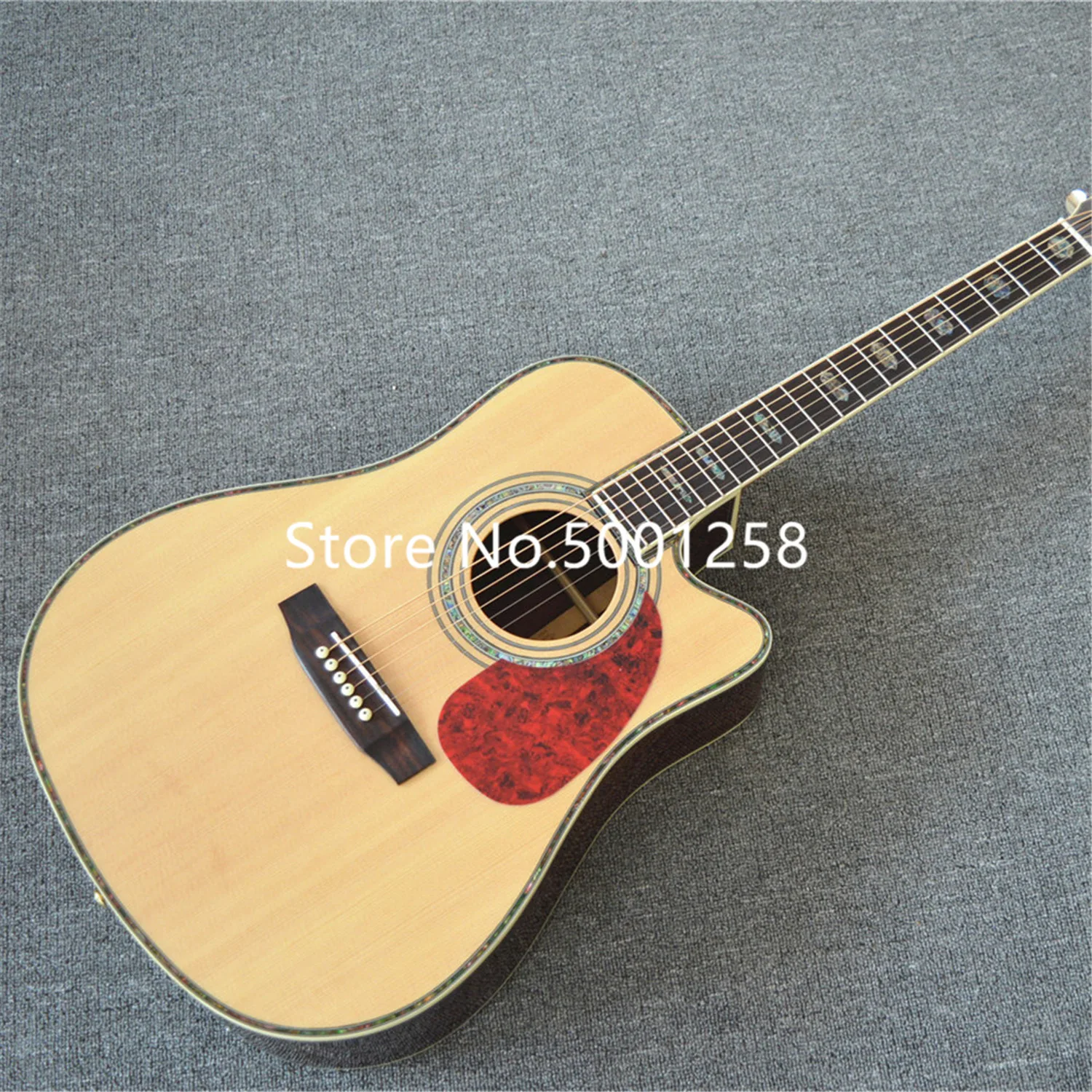 

41 Inch Cutaway Solid Spruce D Style Acoustic Guitar,Rosewood Back And Sides Guitarra ,Free Shipping