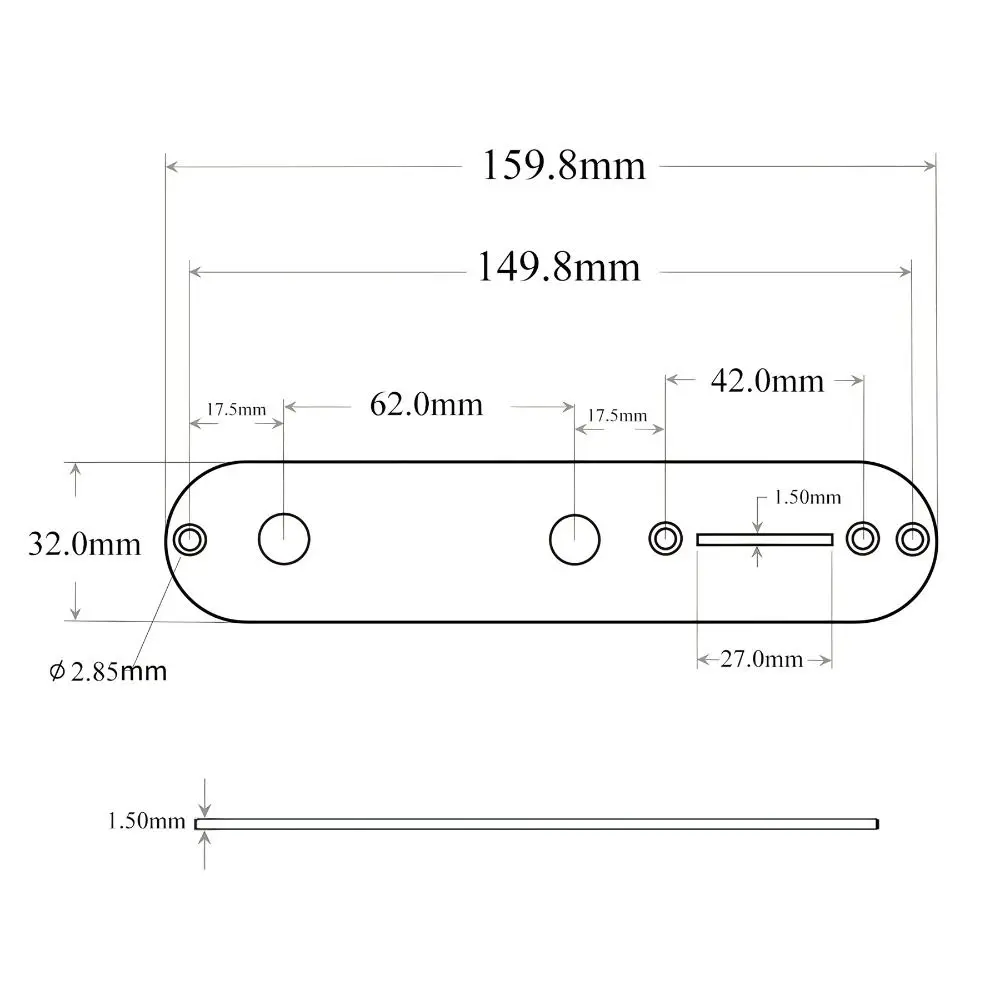 Металлическая пластина управления для электрогитары TL крыла телекастера