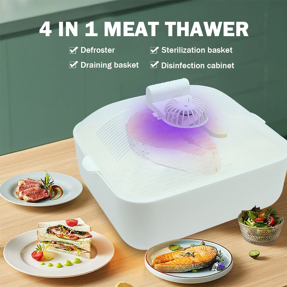 

Кухонный размораживатель 4-в-1, устройство для консервации пищевых продуктов, Морозильная машина для размораживания фруктовых блюд, корзина...