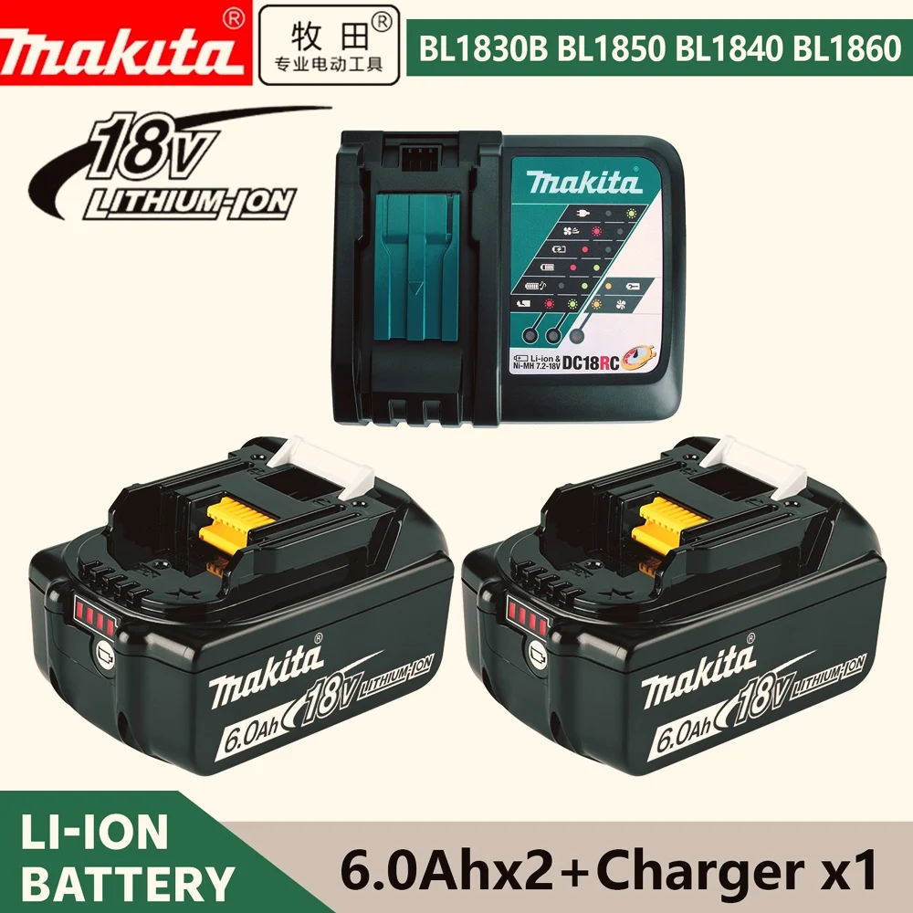 Литий-ионный аккумулятор 18 В 6000 мАч для дрели BL1860 BL1830 BL1850 BL1860B