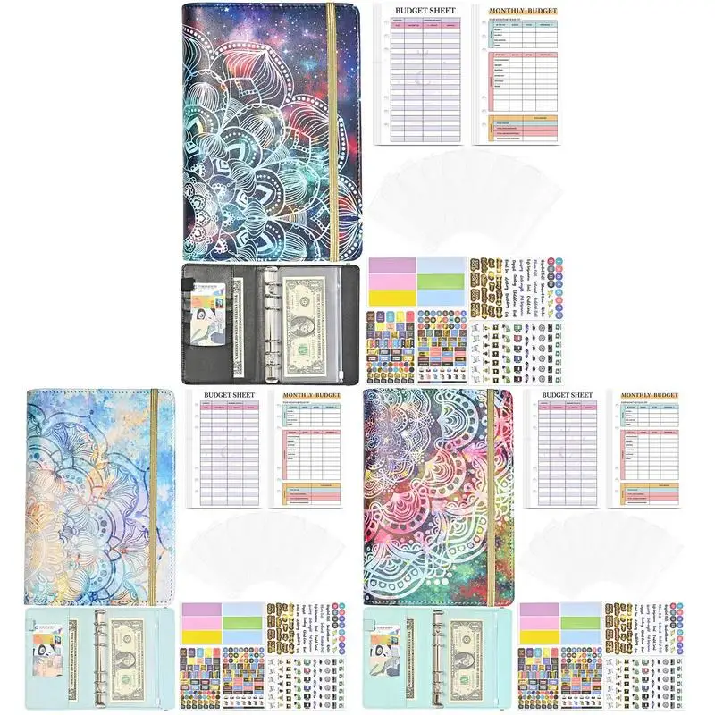 

Envelope Savings Challenge Binder A6 Binder Loose Leaf Binder A6 Notebook Dustproof Refillable Binder Expense Trackers Inner