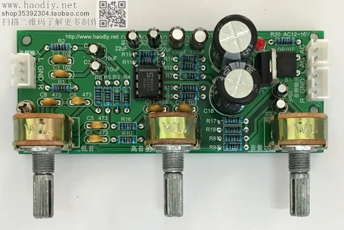 

Fever Ne5532 Op Amp Hifi Power Amplifier Front Board Front Board Tone Board Controller Circuit Board Kit Finished Product