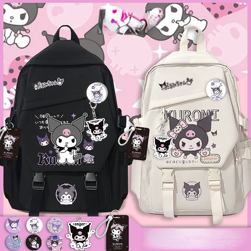 

Sanrio Anime Peripheral Kawaii Cartoon Cute Kulomis Backpack Creative Large Capacity School Bag Backpack Prize Gift Wholesale