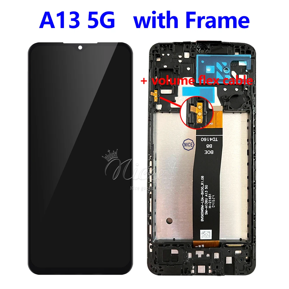 Фото 100% протестированный ЖК-экран для Samsung A13 4G/5G, дисплей с сенсорным дигитайзером для Galaxy SM-A135F A136U A137F, замена сборки №5