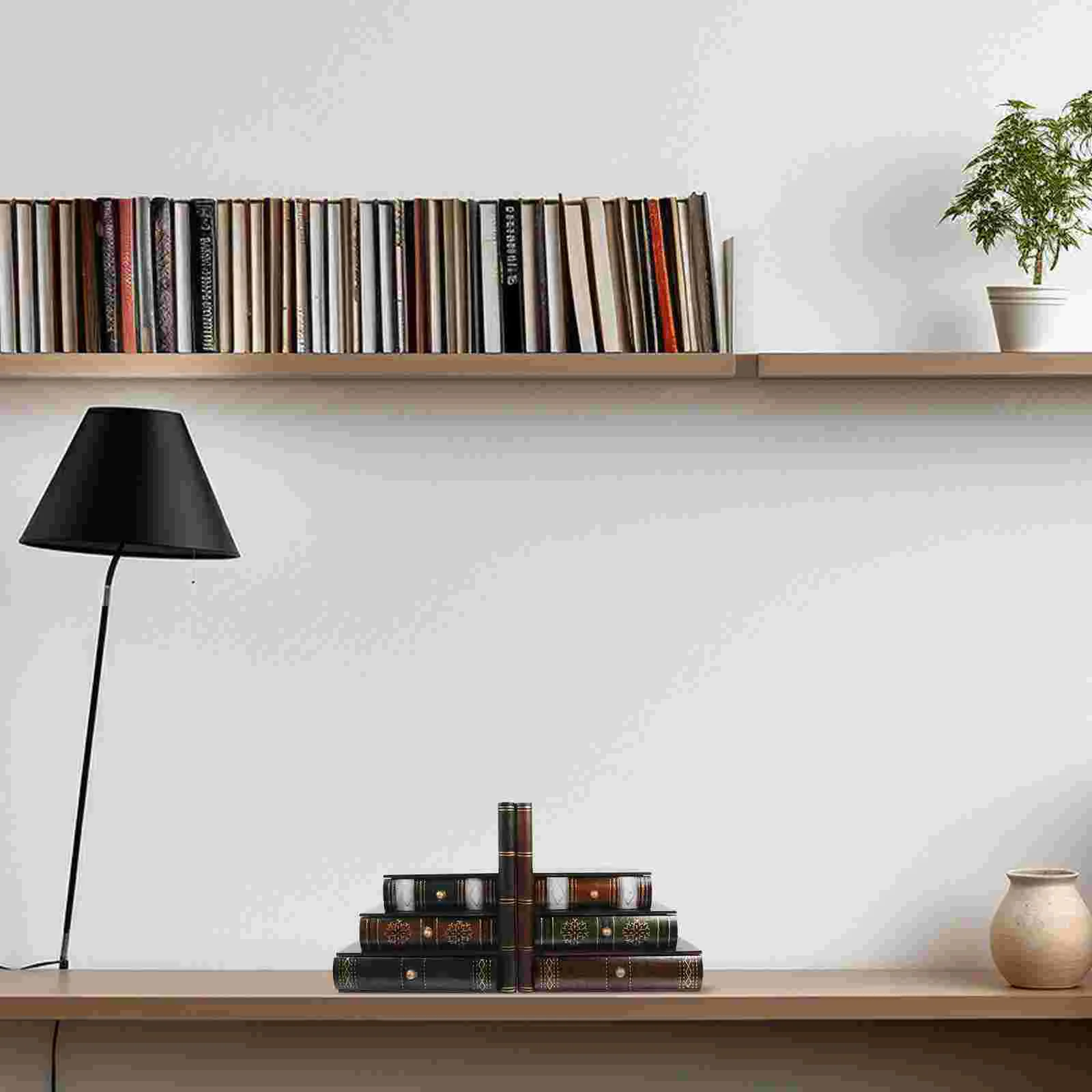 Контейнер в форме книжного конца деревянный ящик для хранения книг полки