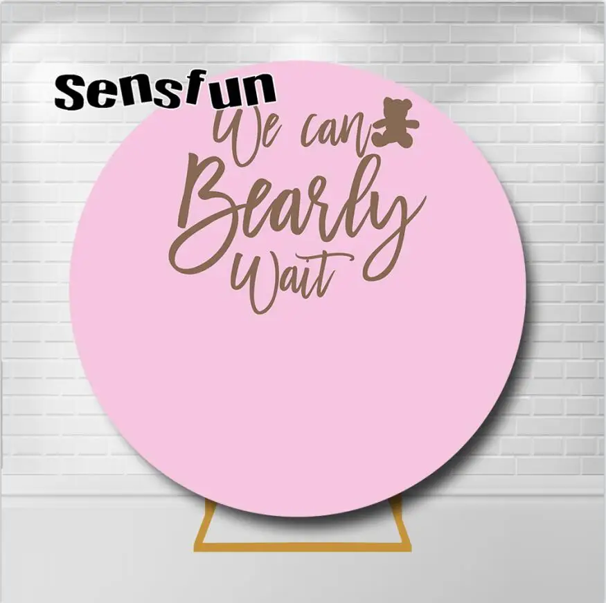 

Розовый круглый чехол для фотографирования новорожденных девочек, украшение для вечеринки в честь первого дня рождения