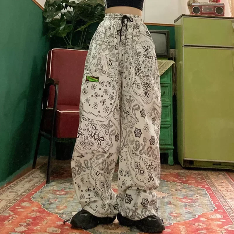 

combinaison femme ropa aesthetic y2k clothesWide Leg Pants Women Harajuku Chic High Waist Trendy BF Style Teens Unisex Trouser