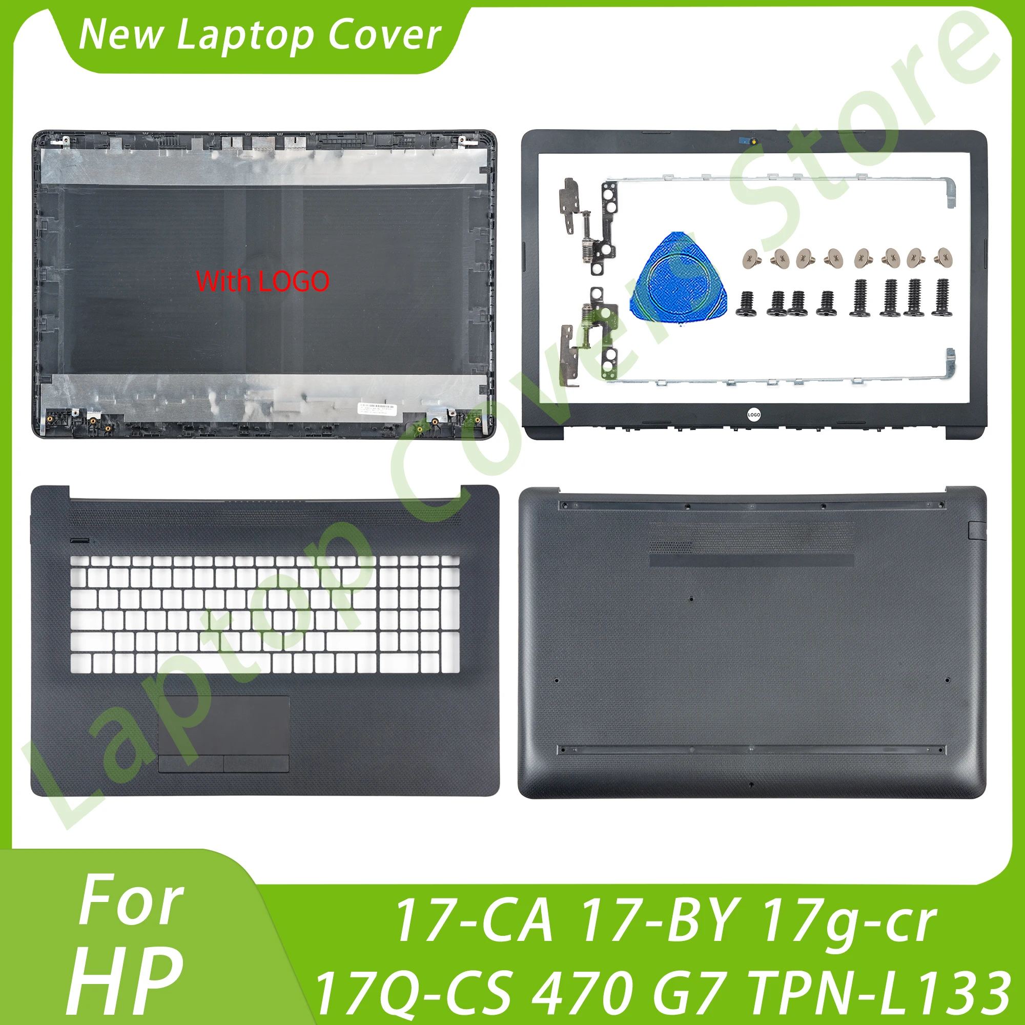 

With ODP For HP 17-CA 17-BY 17g-cr 17Q-CS 470 G7 TPN-L133 LCD Back Cover Front Bezel Palmrest Bottom Hinges Laptop Parts Replace