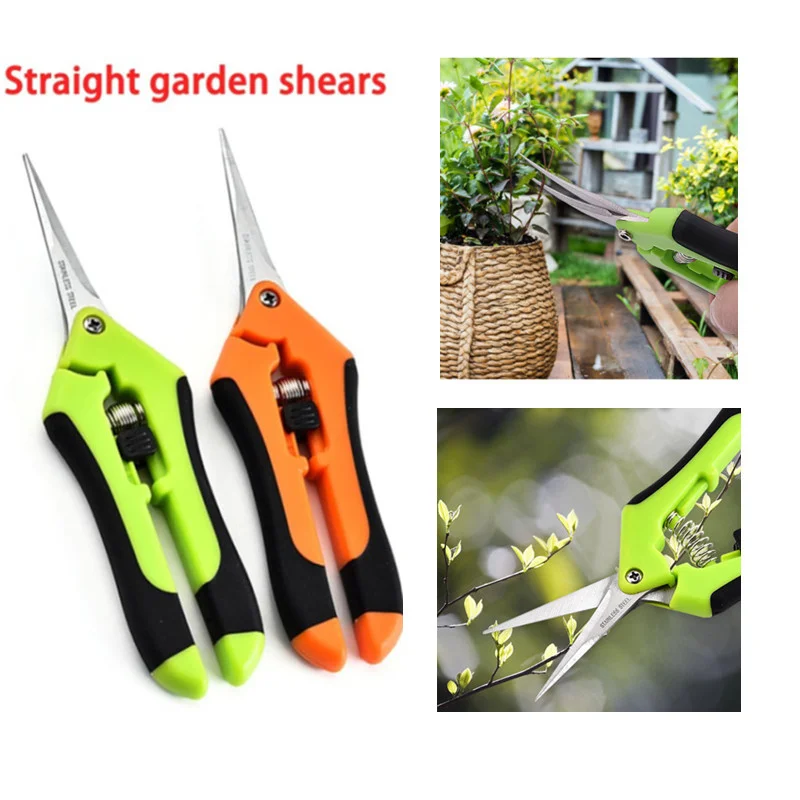 

Бытовые удобные многофункциональные садовые горшечные ножницы с прямой головкой и нескользящей ручкой