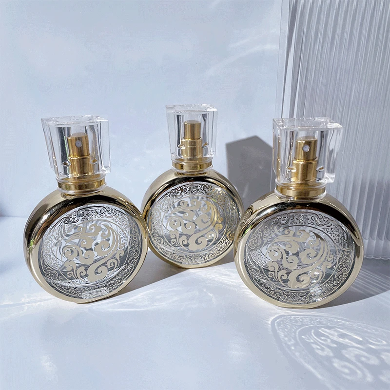Perfume Bottle 25ml Mini Portable 1pc Spray Atomizer Glass Cosmetics Container Gold Alcohol Sprayer Elegant Spray Bottle Travel images - 6