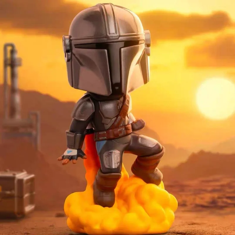 Фото Новые оригинальные коллекционные фигурки POP MART STAR WARS: серия «Мандалорец», аниме-фигурки в закрытой упаковке, таинственная коробка, настольные игрушки №5