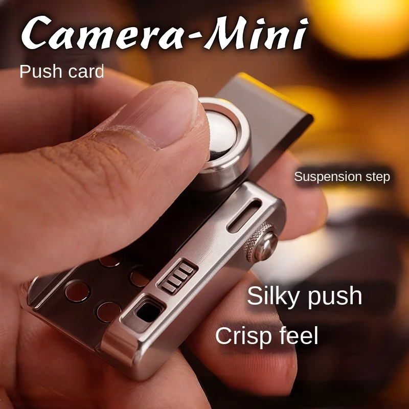 EDC Camera Push Button Snap Coin Fingertip Metal Toy Decompression Artifact enlarge