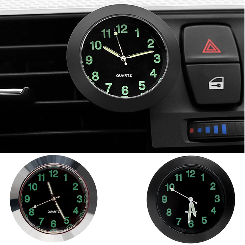 

Car Clock Luminous Automobiles Internal Stick-On Mini Digital Watch Mechanics Quartz Clocks Auto Ornament Car Accessories