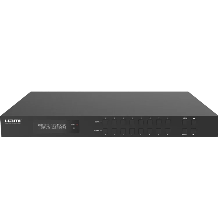 Фото Матричный HDMI-коммутатор 8x8 18 Гбит/с с функцией ARC, поддержка 4K2K с функцией понижения разрешения до 1080P для домашних кинотеатров №4