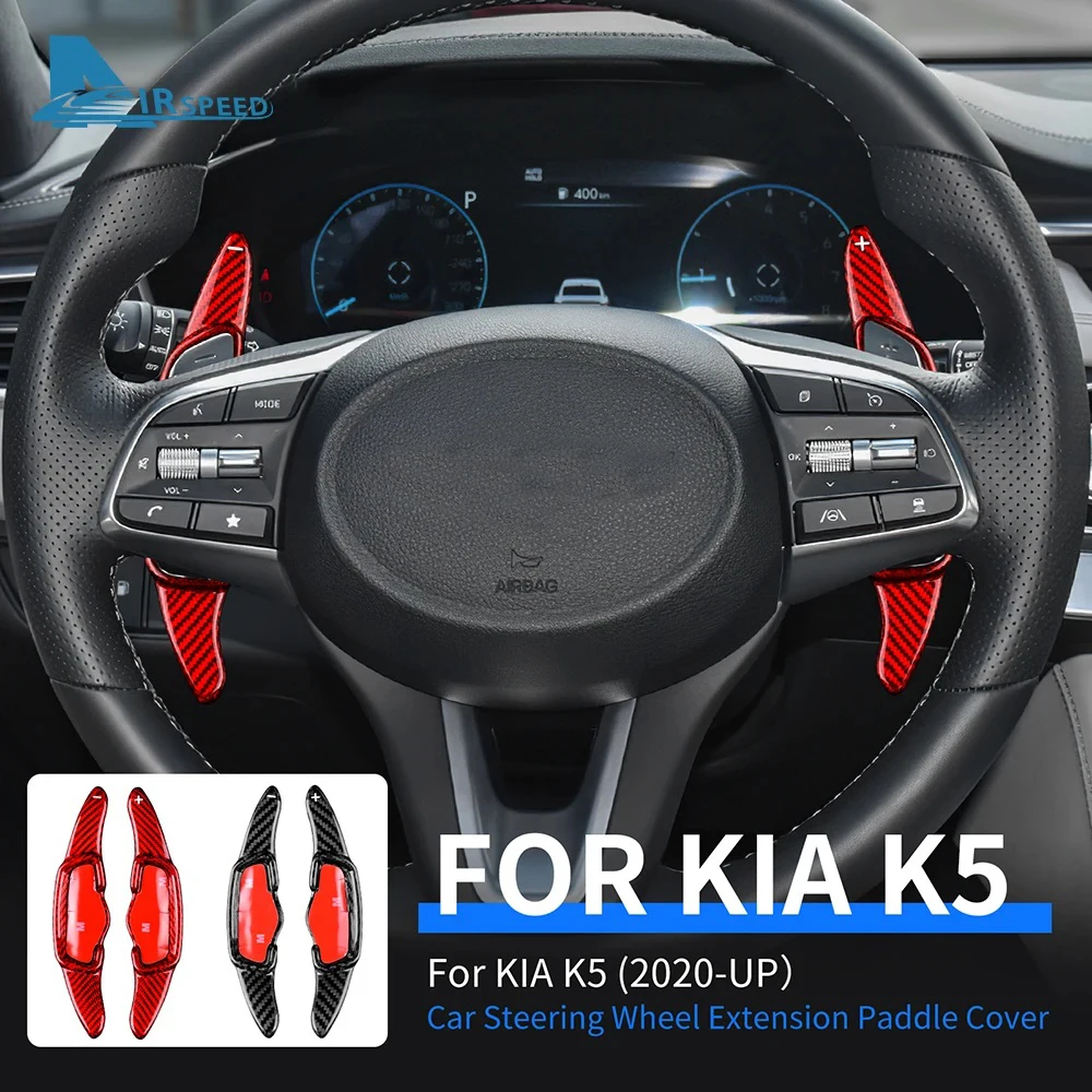 Фото Наклейка из настоящего твердого углеродного волокна для KIA K5 2020 UP, аксессуары для интерьера, наклейка на руль автомобиля, наклейка на рычаг переключения передач №2