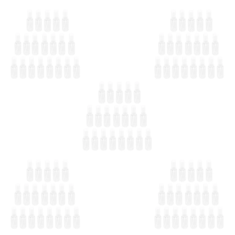 

100 PCS 30 Ml(1Oz) Clear Plastic Mist Spray Bottle,Transparent Travel Bottle,Portable Refillable Spray Sprayer Bottle