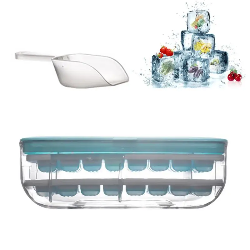 

Подносы для морозильной камеры, двухслойные подносы для кубиков льда с 48 сетками, штабелируемые подносы для льда с контейнером для льда и ле...