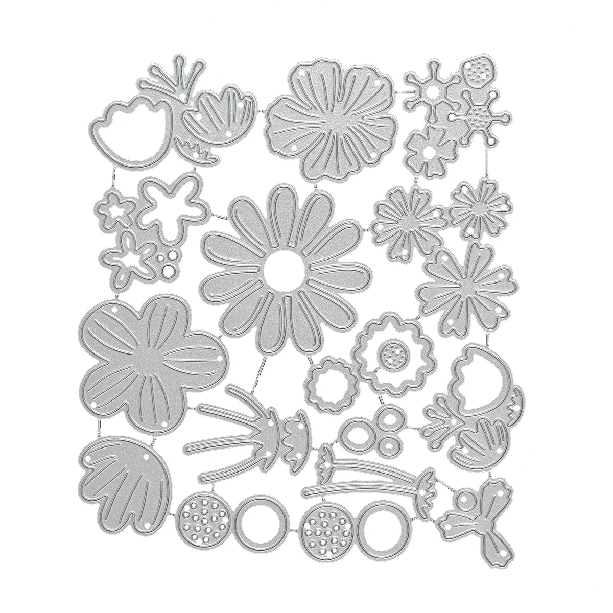 Металлические штампы с базовыми цветами и для скрапбукинга