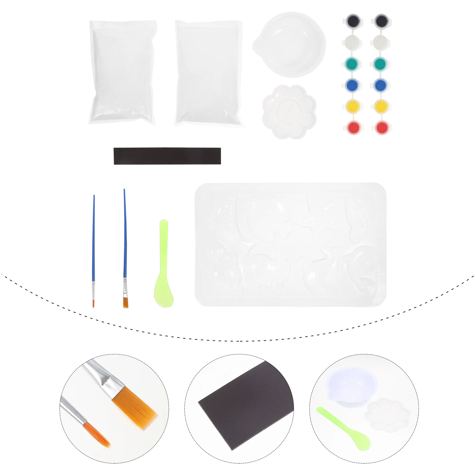 

1 Set Refrigerator Magnets Animal Magnets Painting Craft Kit Refrigerator Decors