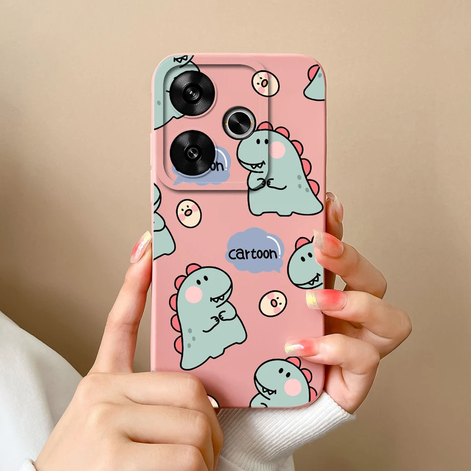 Чехол для телефона Poco F6 задняя крышка с милым медведем Xiaomi F 6 мягкие модели из