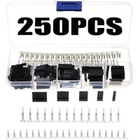 250pcs 2 54mm 12345 pin dupont electrical wire cable jumper connectors male female pin header housing crimp terminal kit