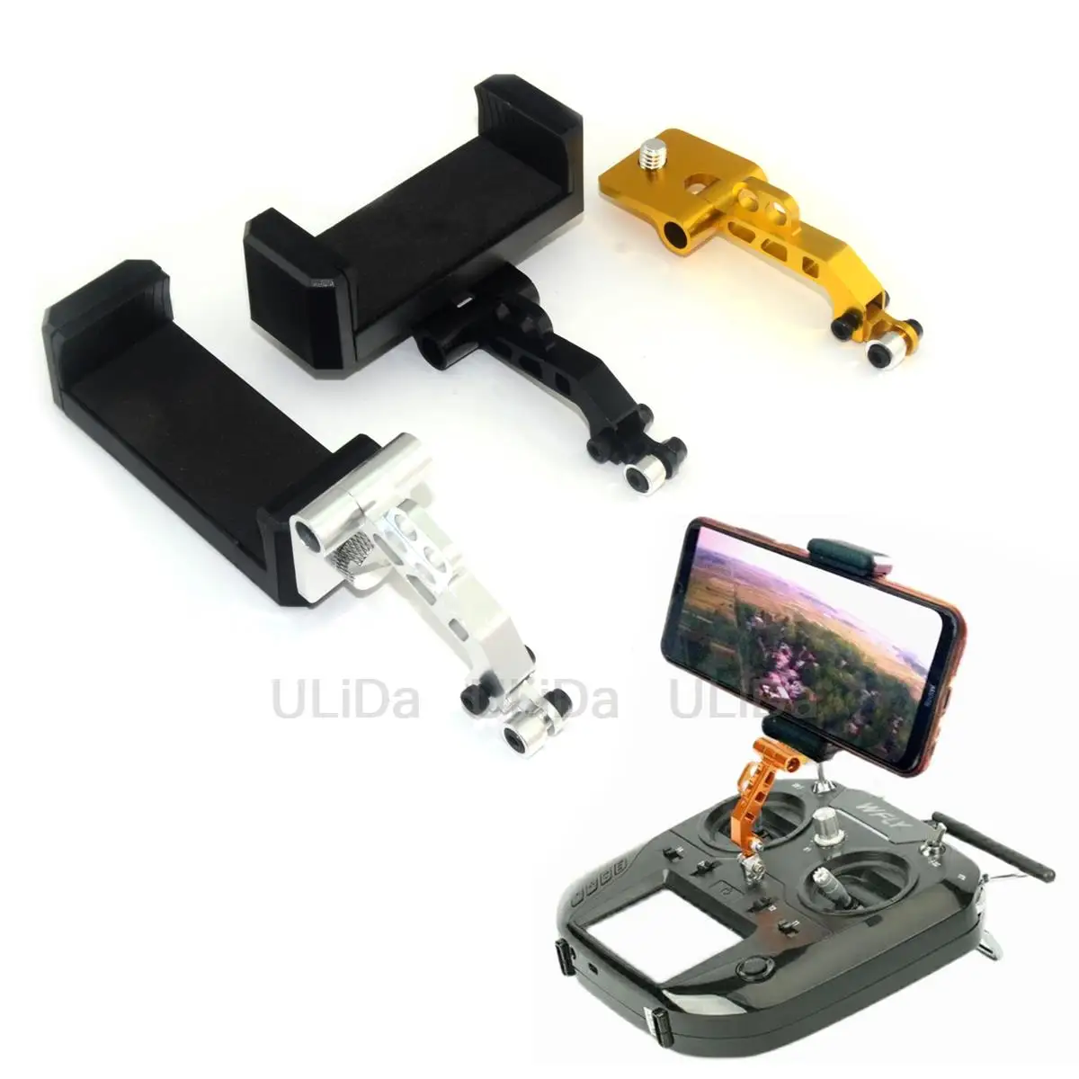 Держатель телефона для монитора кронштейн с креплением поддержка FlySky FS-i6 i6S пульт