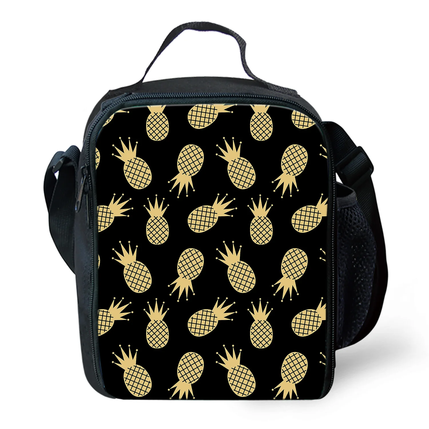 

Cartoon Pineapple Print Portable Lunch Bag Thermal Insulated Box Tote Meal Bag Tiger Pouch Lunch Storage Case Family Picnic Food