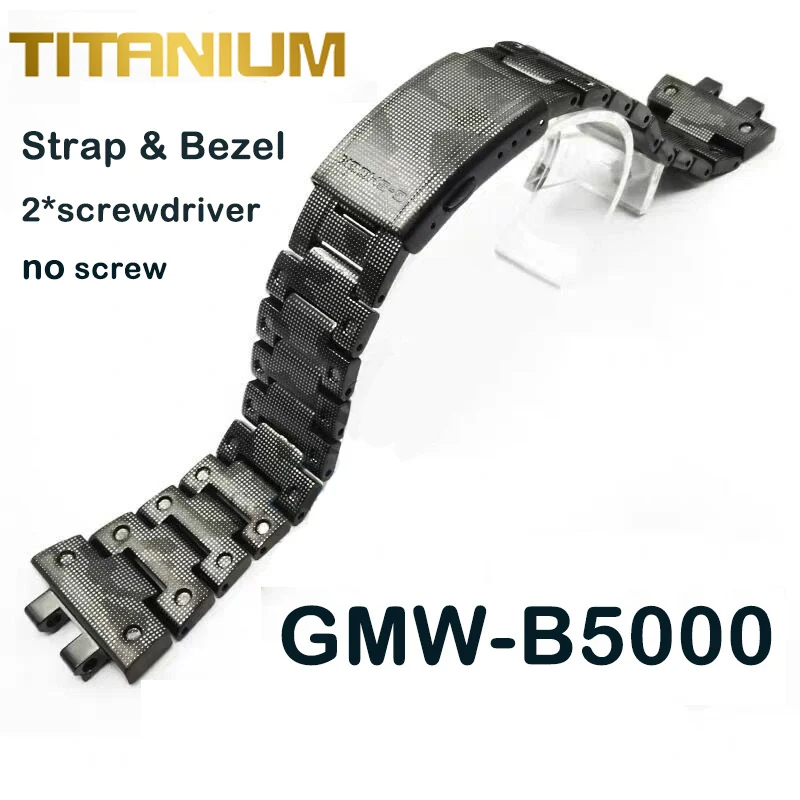 

Titanium Watch Band Bezel for GMW-B5000 Modified Mecha Bracelet Frame GMWB5000 Watch Case Strap No Tools