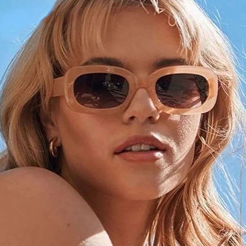 

2022 New Black Square Sunglasses Women Trendy Vintage Yellow Rectangle Sun Glasses Fashion Sun Glasses for Party Travel UV400