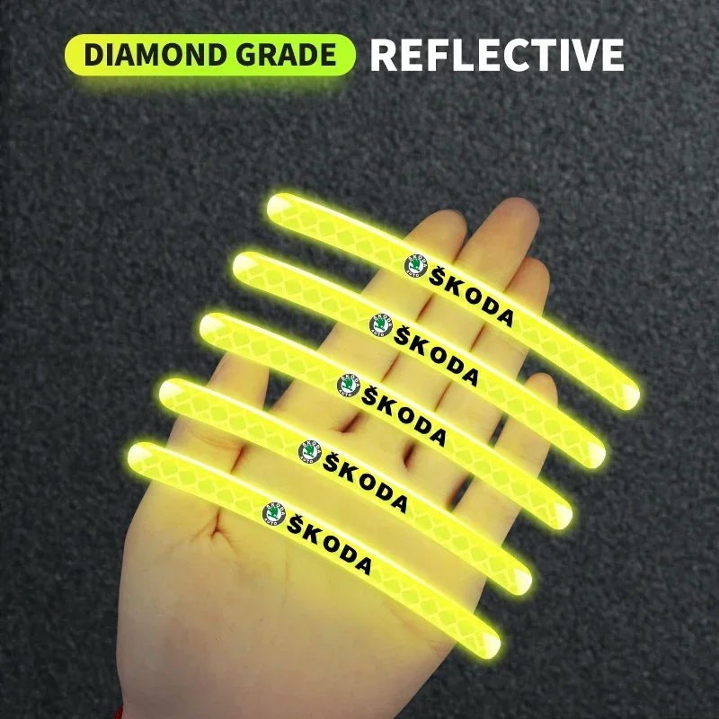Светоотражающий обод автомобиля виниловые наклейки Hash Mark Stripe Racing Hub для Skoda octavia a5