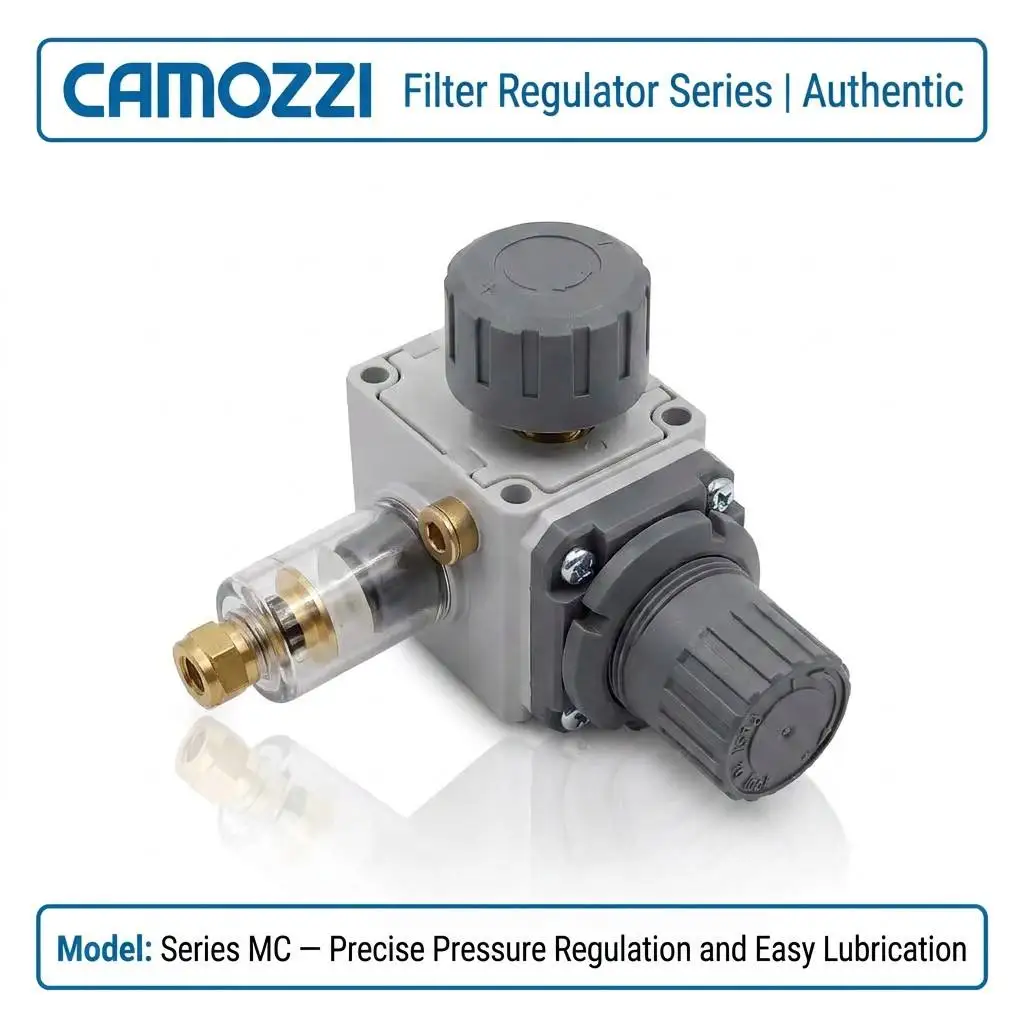 Фото Новый фильтр-регулятор Camozzi MC104-D00 G1/4 25 мкм для подготовки пневматического воздуха, итальянское качество MC104-D00 №4
