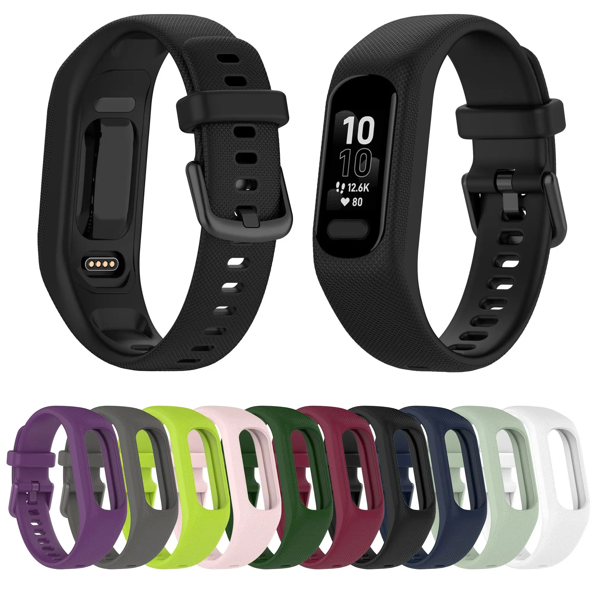 Фото Силиконовые спортивные ремешки для Garmin Vivosmart 5, умные ремешки, аксессуары для часов, сменный браслет, сделай сам, ручная работа №3