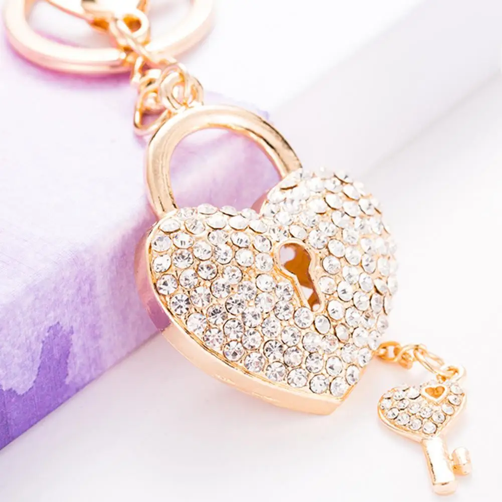 

Keychain Faux Crystal Rhinestone Heart Shape Zinc Alloy Tassels Car Keyring Bag Hanging Pendant Jewelry Keychain Llaveros 키링