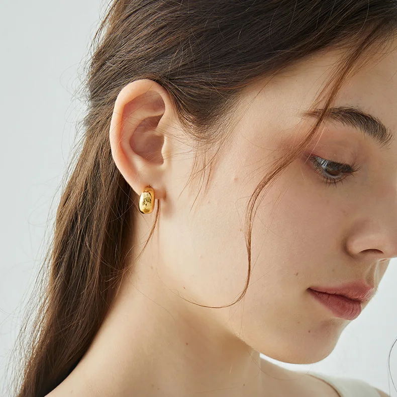 

2023, корейские модные простые серьги-капельки золотого цвета в форме горошина для женщин, ювелирные изделия, необычные аксессуары для девуше...