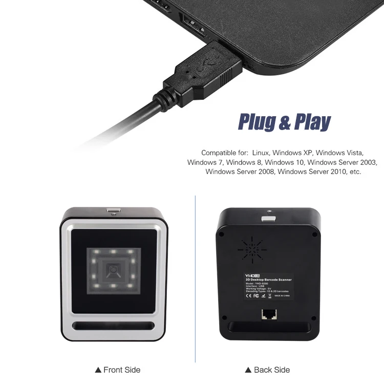 YHD-9200D Настольный сканер QR-кода Всенаправленный автоматический USB QR-захват громкой связи CMOS штрих-код со ПК-планшета (art.: 3920cd35bba19) - 3920cd35bba19