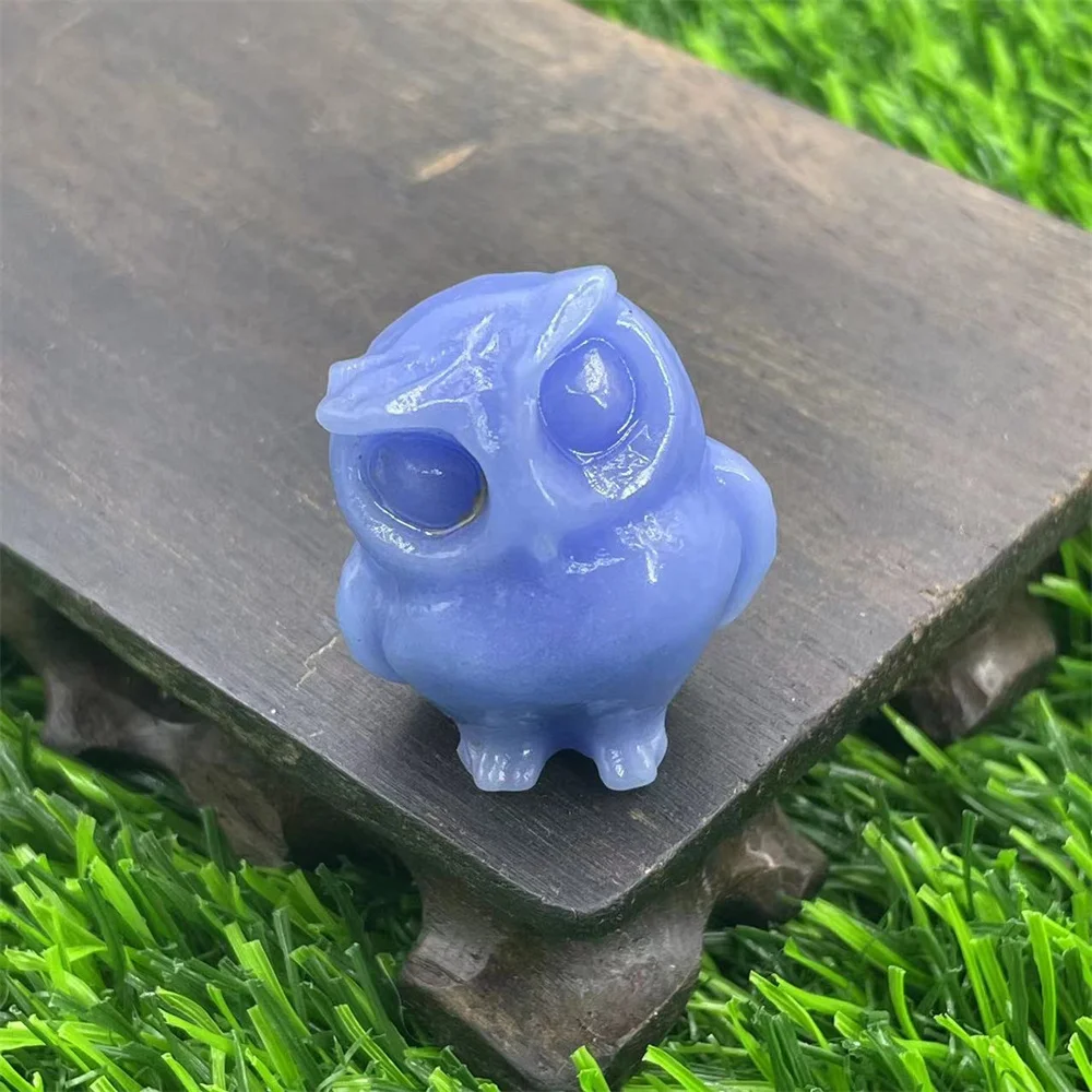 

Owl Statue Natural Agate Small Mini Owel Healing Indoor Decoration Decorations Animal Statue Lovely Stone Crafts Crystal Owl