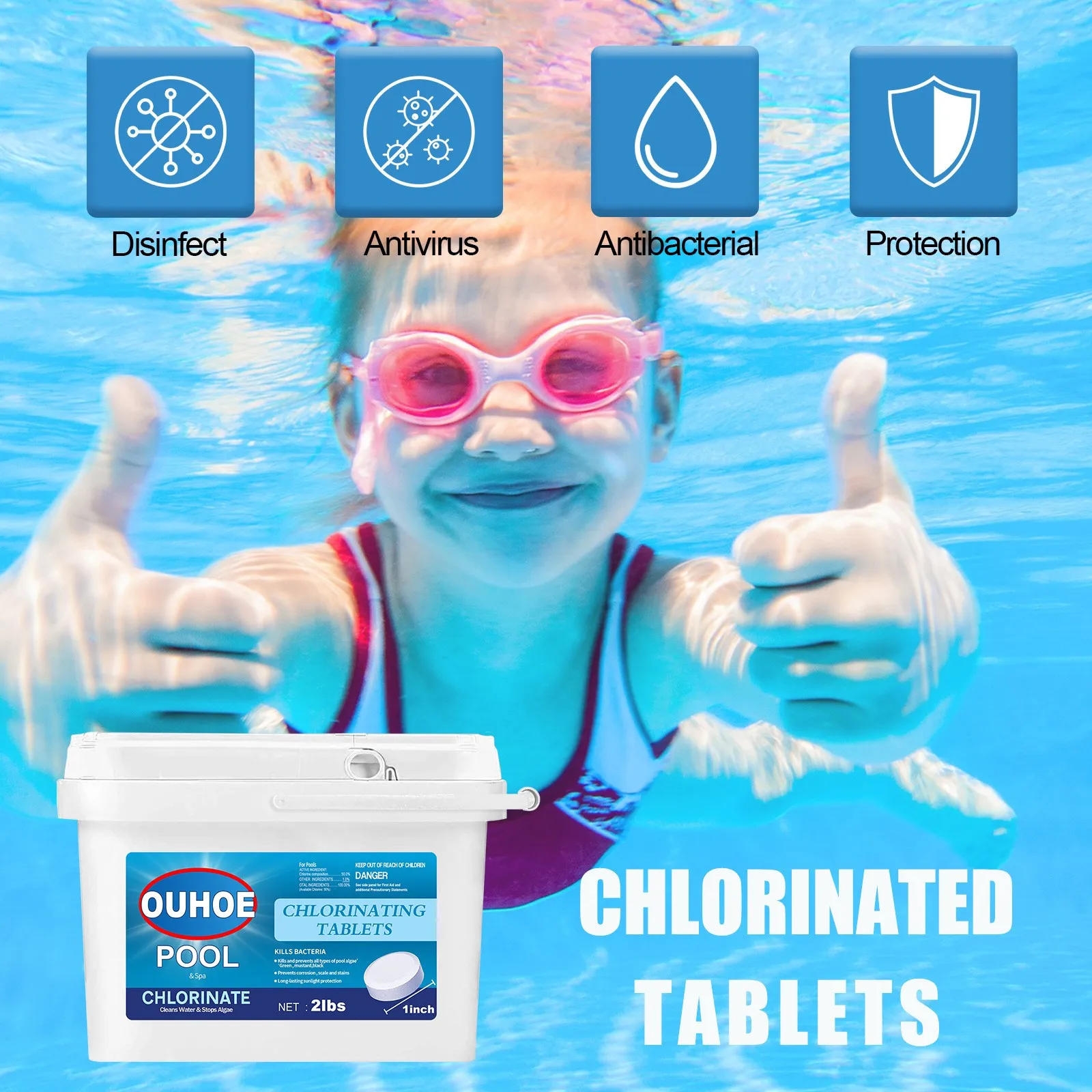 

Chlorine Tablets For Pools Chlorine Tablets With Chlorine Floater Dispenser Tablets Foam Floats for Ocean Fun Floats for Kids