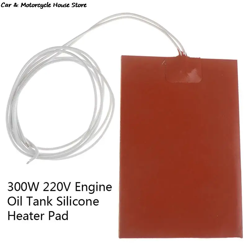 

300W 220V Engine Oil Tank Silicone Waterproof Heater Pad Universal Fuel Tank Water Tank Rubber Heating Mat Warming Accessories