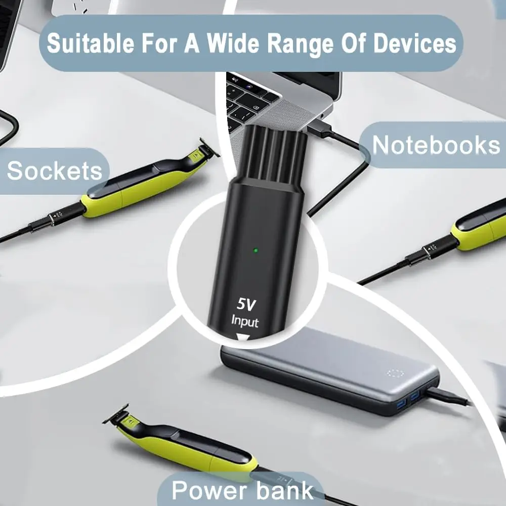 Адаптер для электробритвы и бороды 5 В Type-C