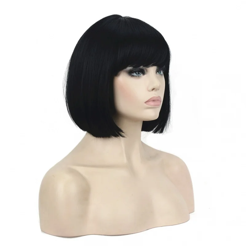 

StrongBeauty Women's Wigs Bob Black Hair Short Straight Natural Synthetic Capless Wig COLOUR CHOICES