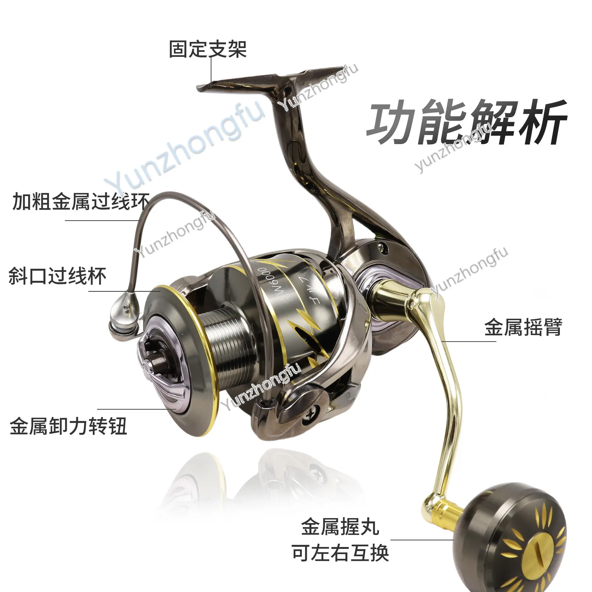 

SW Metal Anti-Corrosion Fishing Wheel Anti-Seawater 9 1 Axis Spinning Reel Tossing Sea Fishing Fishing Wheel Supplies