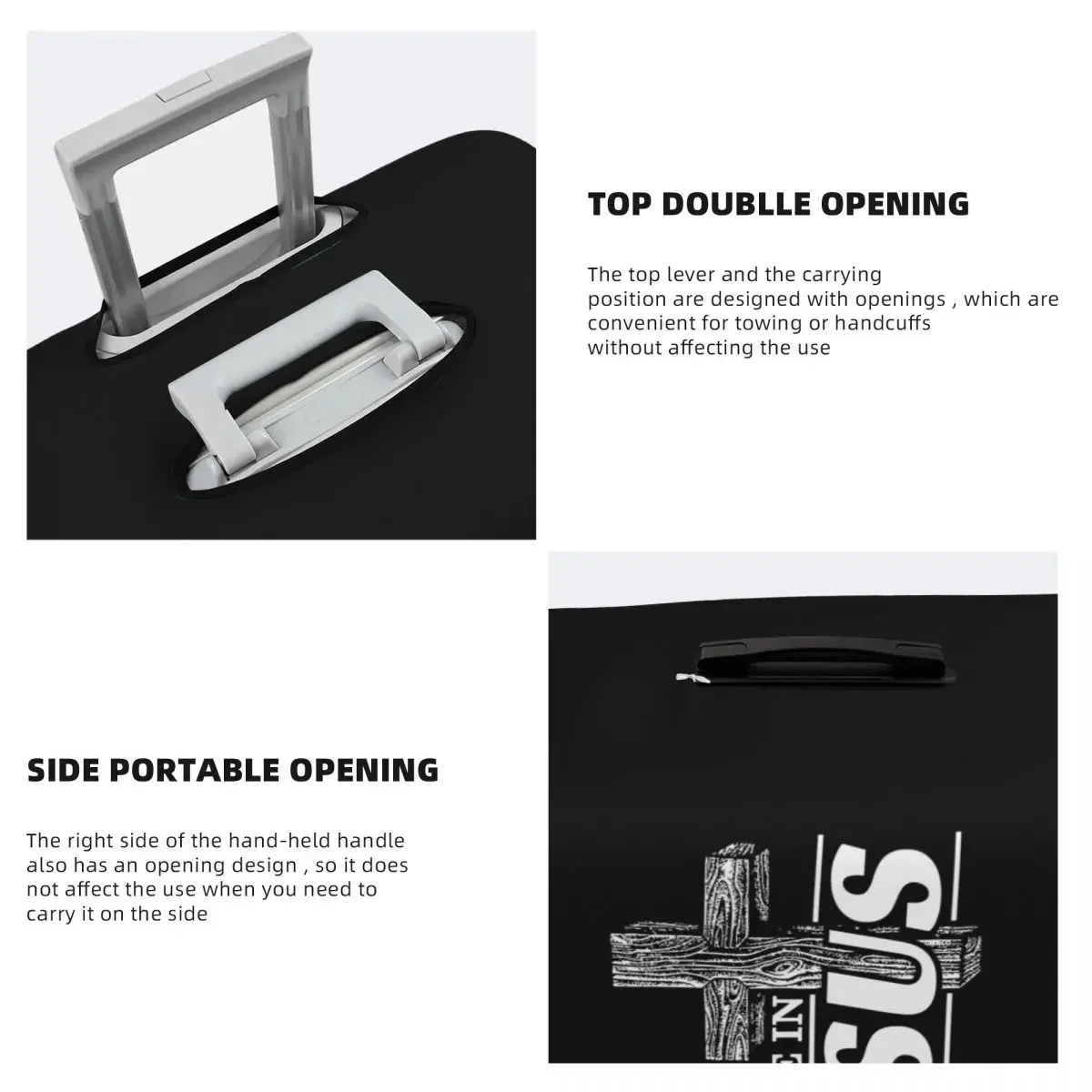 Забавный чехол для чемодана с надписью I верю в Иисуса Христа