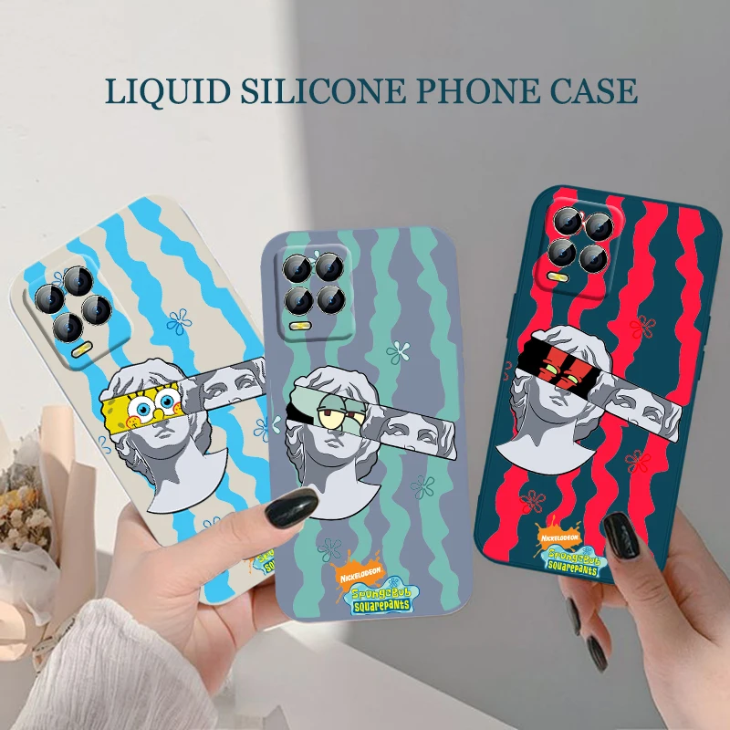

Sponge Anime Phone Case For OPPO Realme C2 C11 5 5i 6 6i 6S 7 7i 8 8i 9 9i Pro Liquid Rope Funda Cover Soft Back Capa TPU