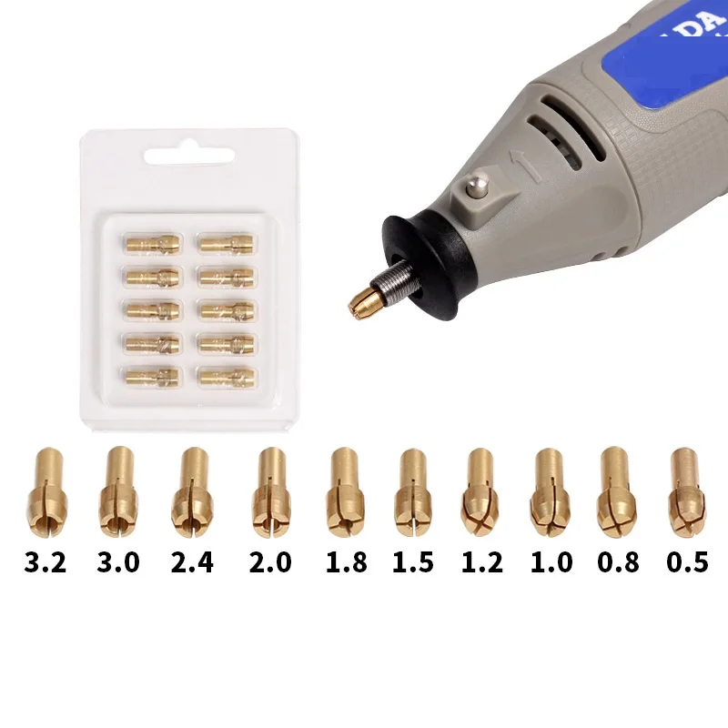 

Набор латунных сверлильных патронов Dremel 0,5-3,2 мм